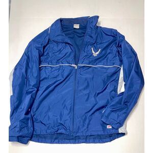 Soffe U.S Air Force Jacket Mens‎ XLarge Blue Stretchy Full Zip Bomber A43